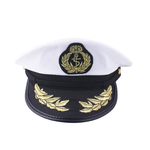 Custom Design Yacht white sailor captain haft cap costume navy marine admiral hat for Party Accessories