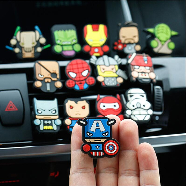 Cartoon hero car aromatherapy cartoon air outlet air freshener car perfume air outlet car interior accessories 