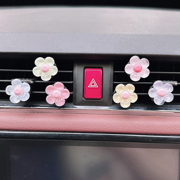 Six Flowers Air Outlet Car Aromatherapy Cute Cartoon Decoration Female Perfume Auto Accessories